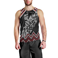 New Zealand Christmas Taniko Poutama Men Tank Top Mountainscape Maori Fern - Polynesian Pride