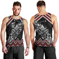 New Zealand Christmas Taniko Poutama Men Tank Top Mountainscape Maori Fern - Polynesian Pride