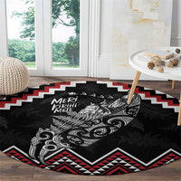 New Zealand Christmas Taniko Poutama Round Carpet Mountainscape Maori Fern - Polynesian Pride
