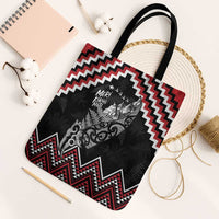 New Zealand Christmas Taniko Poutama Tote Bag Mountainscape Maori Fern - Polynesian Pride