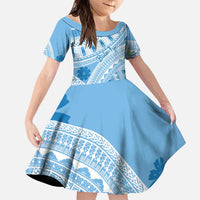 Bula Fiji Classic Masi Tapa Family Matching Puletasi and Hawaiian Shirt Turquoise - Polynesian Pride