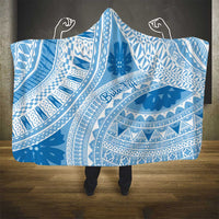 Bula Fiji Classic Masi Tapa Hooded Blanket Turquoise - Polynesian Pride