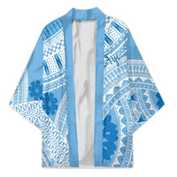 Bula Fiji Classic Masi Tapa Kimono Turquoise - Polynesian Pride