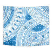 Bula Fiji Classic Masi Tapa Tapestry Turquoise - Polynesian Pride