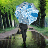 Bula Fiji Classic Masi Tapa Umbrella Turquoise - Polynesian Pride