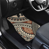 Bula Fiji Classic Masi Tapa Car Mats Vintage Brown - Polynesian Pride