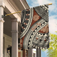 Bula Fiji Classic Masi Tapa Garden Flag Vintage Brown - Polynesian Pride