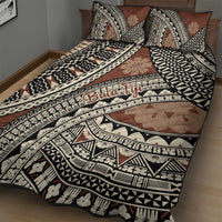Bula Fiji Classic Masi Tapa Quilt Bed Set Vintage Brown - Polynesian Pride