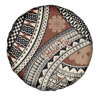 Bula Fiji Classic Masi Tapa Spare Tire Cover Vintage Brown - Polynesian Pride