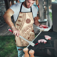 Bula Fiji Classic Masi Tapa Apron Vintage Beige - Polynesian Pride