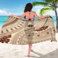 Bula Fiji Classic Masi Tapa Sarong Vintage Beige - Polynesian Pride