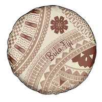 Bula Fiji Classic Masi Tapa Spare Tire Cover Vintage Beige - Polynesian Pride