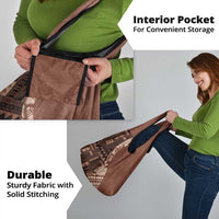 Bula Fiji Grocery Bag Tribal Masi Tapa - Brown