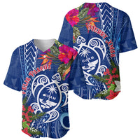 Guam Christmas Baseball Jersey Turtle Mix Tapa Felis Pasgua LT7 - Polynesian Pride