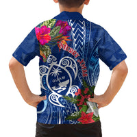 Guam Christmas Family Matching Summer Maxi Dress and Hawaiian Shirt Turtle Mix Tapa Felis Pasgua LT7 - Polynesian Pride