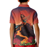 Hawaii Kilauea Volcano Kid Polo Shirt Pele Goddess LT7 - Polynesian Pride