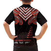 Maori Waitangi Family Matching Off Shoulder Maxi Dress and Hawaiian Shirt Kotahitanga Poutama Mix Whakairo LT7 - Polynesian Pride