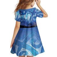 NZ Maori Matariki Scenery Family Matching Long Sleeve Bodycon Dress and Hawaiian Shirt Galaxy Sky LT7 - Polynesian Pride