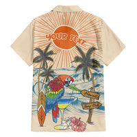 Personalized Christmas In July - Hawaii Retro Family Matching Off Shoulder Maxi Dress and Hawaiian Shirt Lost In Parrot-dise