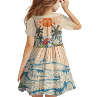 Personalized Christmas In July - Hawaii Retro Family Matching Off Shoulder Short Dress and Hawaiian Shirt Lost In Parrot-dise