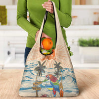 Christmas In July - Hawaii Retro Grocery Bag Lost In Parrot-dise