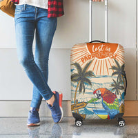 Christmas In July - Hawaii Retro Luggage Cover Lost In Parrot-dise