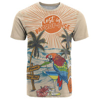 Personalized Christmas In July - Hawaii Retro T Shirt Lost In Parrot-dise
