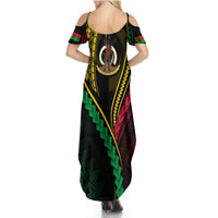 Personalised Vanuatu Summer Maxi Dress 44th Hapi Indipendens Long LT7 - Polynesian Pride