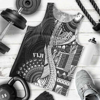 Fiji Rugby Personalised Bula Masi Men Tank Top Fish Tail Kaivity Cibi - Black