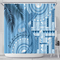 Fiji Rugby Bula Masi Shower Curtain Fish Tail Kaivity Cibi - Turquoise