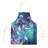 Aloha Hawaii Turtle Apron Teal Purple Ribbon - Polynesian Pride