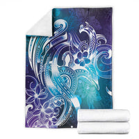Aloha Hawaii Turtle Blanket Teal Purple Ribbon - Polynesian Pride