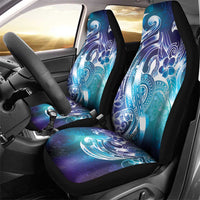 Aloha Hawaii Turtle Car Seat Cover Teal Purple Ribbon - Polynesian Pride