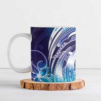 Aloha Hawaii Turtle Ceramic Mug Teal Purple Ribbon - Polynesian Pride