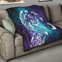 Aloha Hawaii Turtle Quilt Teal Purple Ribbon - Polynesian Pride