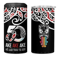 Kia Kaha Te Reo Maori 4 in 1 Can Cooler Tumbler 50 Years Mo Ake Tonu Te Reo - Polynesian Pride