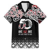 Kia Kaha Te Reo Maori Family Matching Off Shoulder Maxi Dress and Hawaiian Shirt 50 Years Mo Ake Tonu Te Reo LT7 Dad's Shirt - Short Sleeve Black - Polynesian Pride