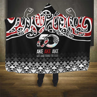 Kia Kaha Te Reo Maori Hooded Blanket 50 Years Mo Ake Tonu Te Reo - Polynesian Pride
