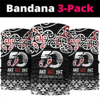 Kia Kaha Te Reo Maori Neck Gaiter 50 Years Mo Ake Tonu Te Reo - Polynesian Pride