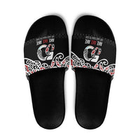 Kia Kaha Te Reo Maori Slide Sandals 50 Years Mo Ake Tonu Te Reo - Polynesian Pride