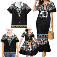 50 Years Kia Kaha Te Reo Maori Family Matching Mermaid Dress and Hawaiian Shirt Ake Ake Ake! LT7 - Polynesian Pride
