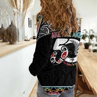 50 Years Kia Kaha Te Reo Maori Women Casual Shirt Ake Ake Ake! - Polynesian Pride