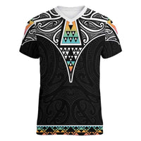 50 Years Kia Kaha Te Reo Maori Women V-Neck T-Shirt Ake Ake Ake! - Polynesian Pride