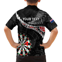Personalised New Zealand Darts Kid Hawaiian Shirt Maori Manaia LT7 - Polynesian Pride