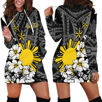 Philippines Sampaguita Personalised Hoodie Dress Women's Day LT7 - Polynesian Pride