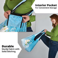 Personalized Guam Chamorro Grocery Bag Turtles and Guasali Flowers