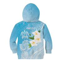 Personalized Guam Chamorro Kid Hoodie Turtles and Guasali Flowers