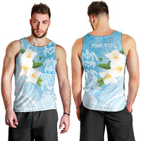 Personalized Guam Chamorro Men Tank Top Turtles and Guasali Flowers LT7 - Polynesian Pride