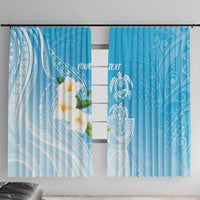 Personalized Guam Chamorro Window Curtain Turtles and Guasali Flowers