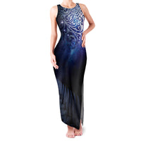 New Zealand Aotearoa Matariki Family Matching Tank Maxi Dress and Hawaiian Shirt Starry Silver Fern